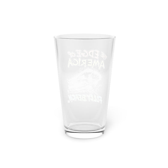 Old Skool Edge of America Pint Glass, 16oz