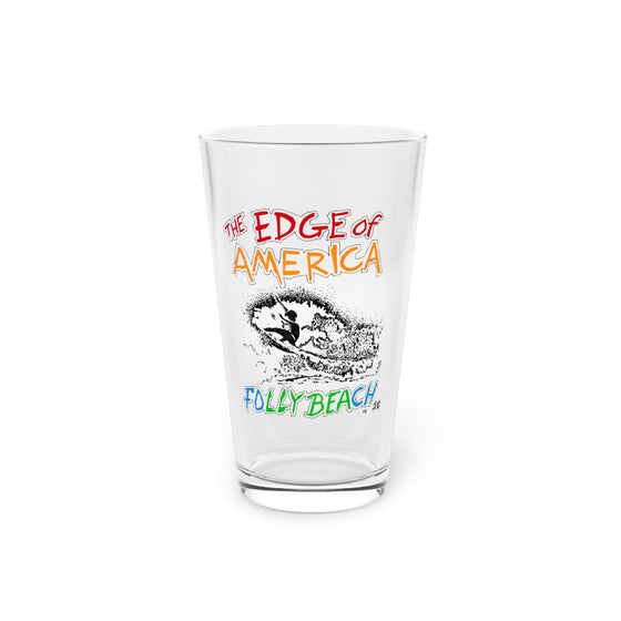 Old Skool Edge of America Pint Glass, 16oz